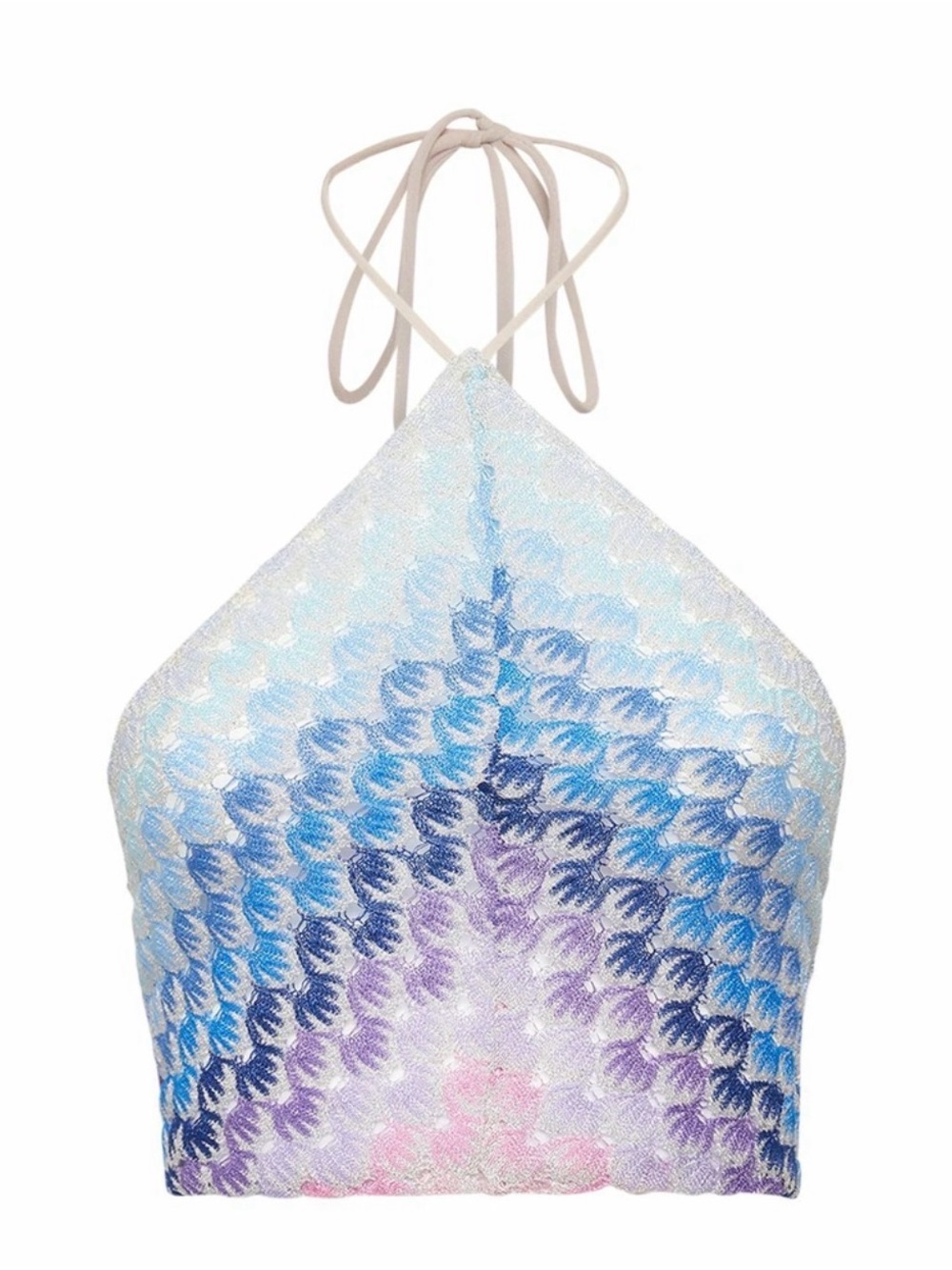 Missoni Lurex Knit Crop Halter Top